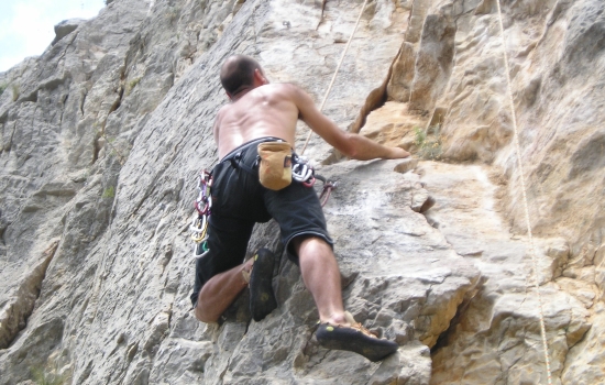 Climbing in the Jonte Gorges